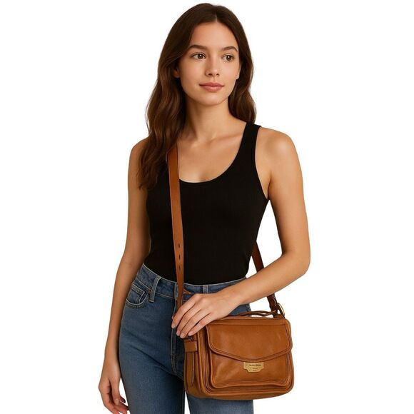 rag & bone Small Field Leather Crossbody Messenger Bag - 8.75” x 6” x 3.75” - Picture 1 of 10